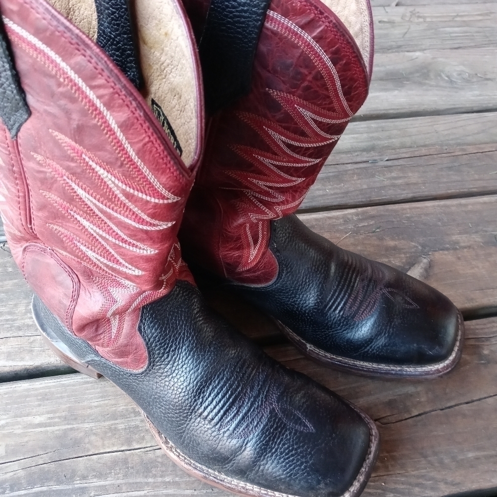 NOBLE OUTFITTERS Men's Operator Loader Square Toe Western Boots black leather Sz